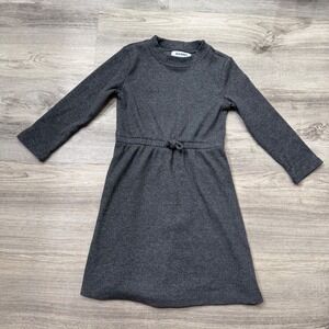 Old Navy Girls‎ Gray Ribbed Knit Long Sleeve Casual Dress - Size S (6-7)